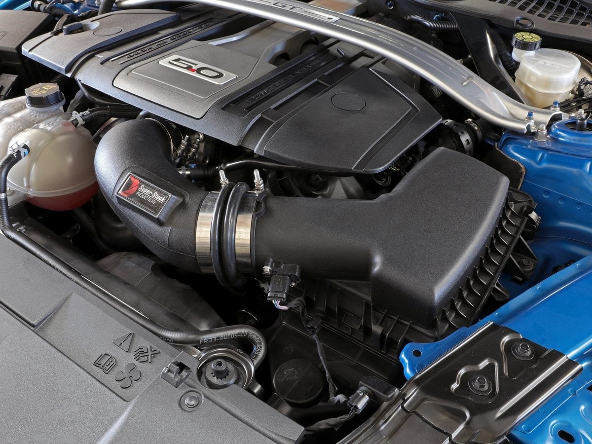 Система впуска Super Stock, с фильтром Pro 5R для Ford Mustang GT 2018–2023 V8-5.0L, AFE Power — фото 3
