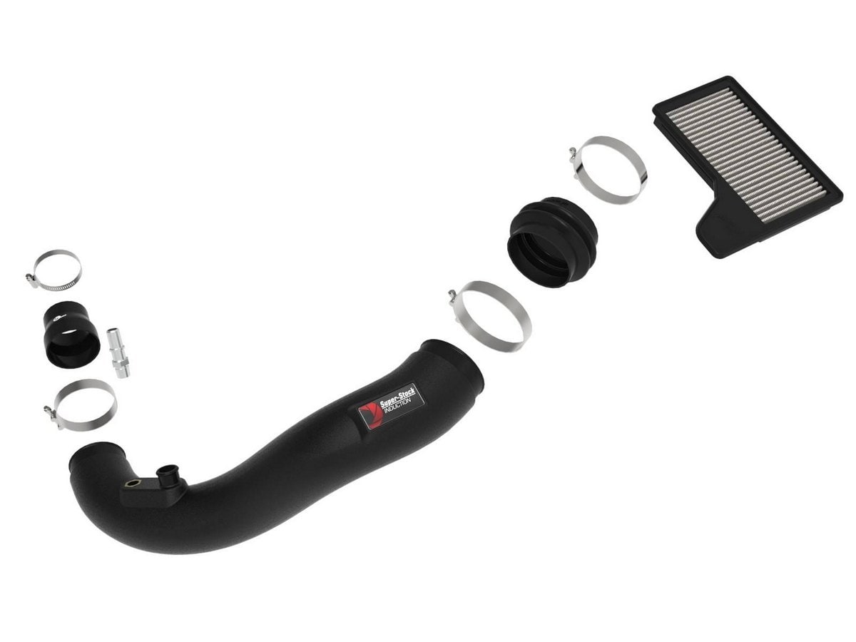 Система впуска Super Stock, с фильтром Pro DRY S для Ford Mustang 2015–2023 L4-2.3L (t), AFE Power — фото 2
