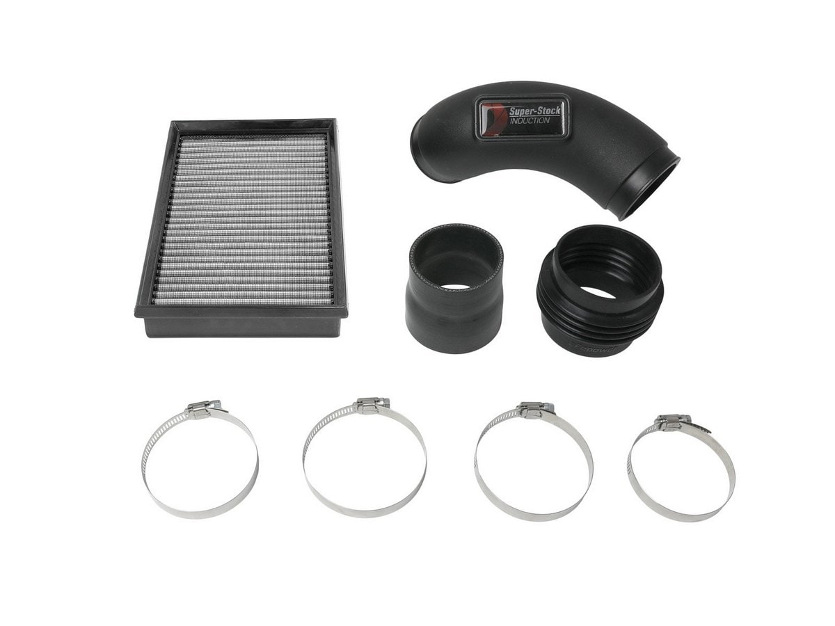 Система впуска Super Stock, с фильтром Pro DRY S для Volkswagen GTI (MKVII) 2015–2021 L4-2.0L (t), AFE Power — фото 3