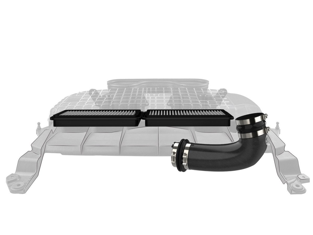 Система впуска Super Stock из углепластика, с фильтрами Pro DRY S для RAM 1500 TRX 2021–2024 V8-6.2L (sc), AFE Power — фото 3