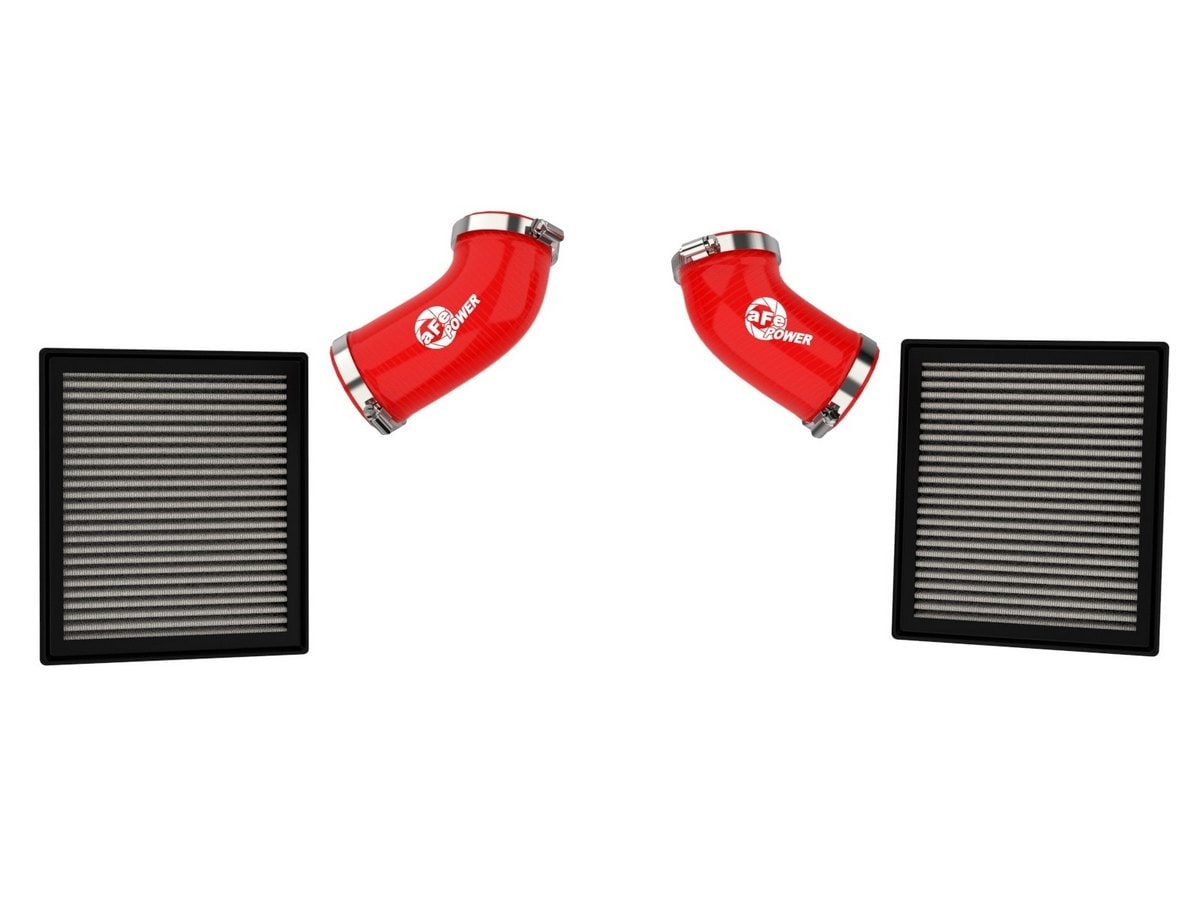 Система впуска Super Stock Red Edition, с фильтрами Pro DRY S для Toyota Tundra 2022–2026 V6-3.4L (tt), AFE Power — фото 4