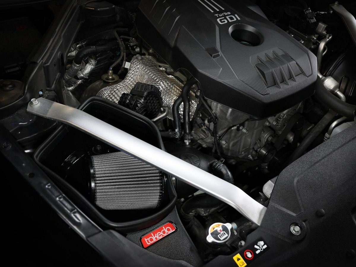 Система холодного впуска Takeda Stage-2, с фильтром Pro DRY S для Kia Stinger 2018–2021 L4-2.0L (t), AFE Power — фото 3