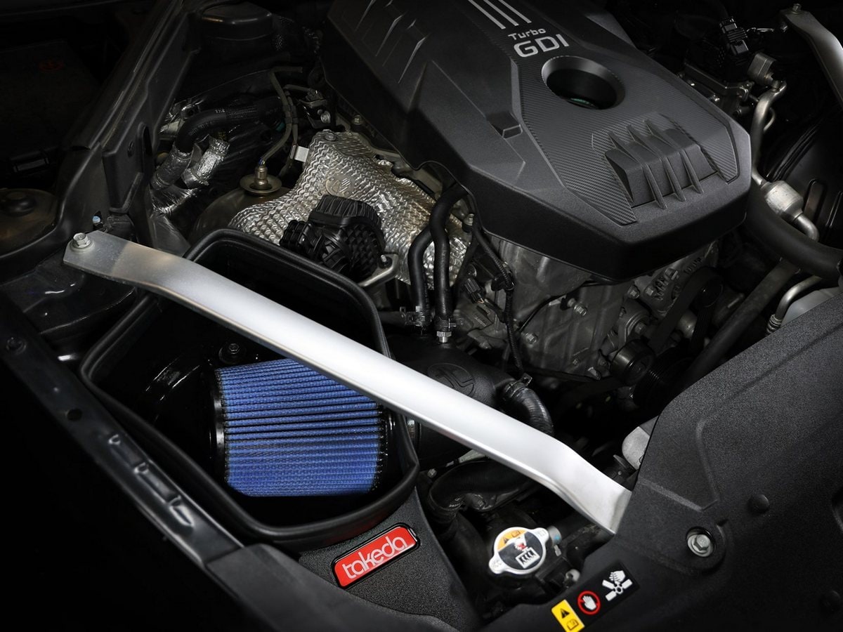 Система холодного впуска Takeda Stage-2, с фильтром Pro 5R для Kia Stinger 2018–2021 L4-2.0L (t), AFE Power — фото 3