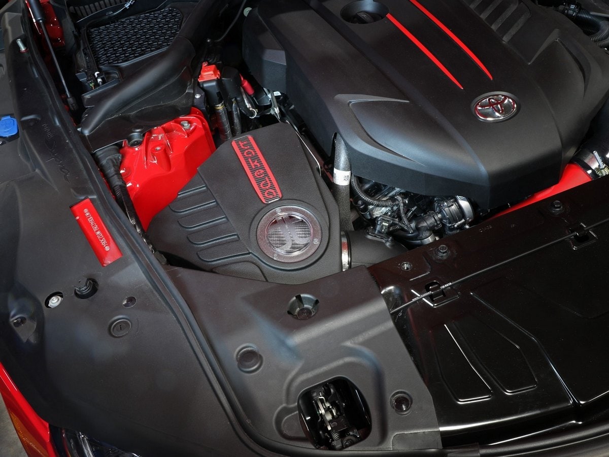 Система холодного впуска Takeda Momentum, с фильтром Pro DRY S для Toyota GR Supra (A90) 2020 L6-3.0L (t) B58, AFE Power — фото 3