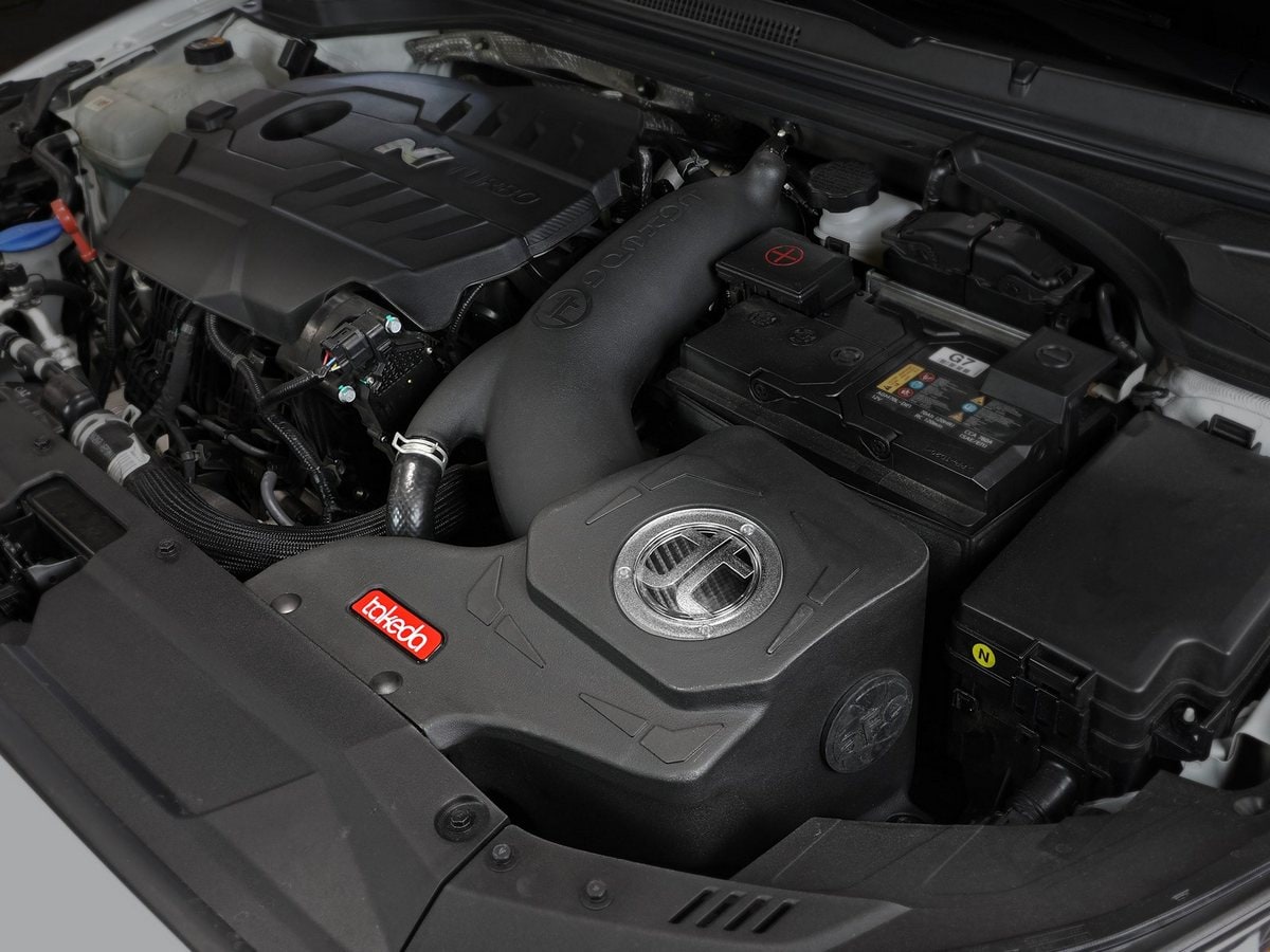 Система холодного впуска Takeda Momentum, с фильтром Pro DRY S для Hyundai Veloster N 2019–2022 L4-2.0L (t), AFE Power — фото 3