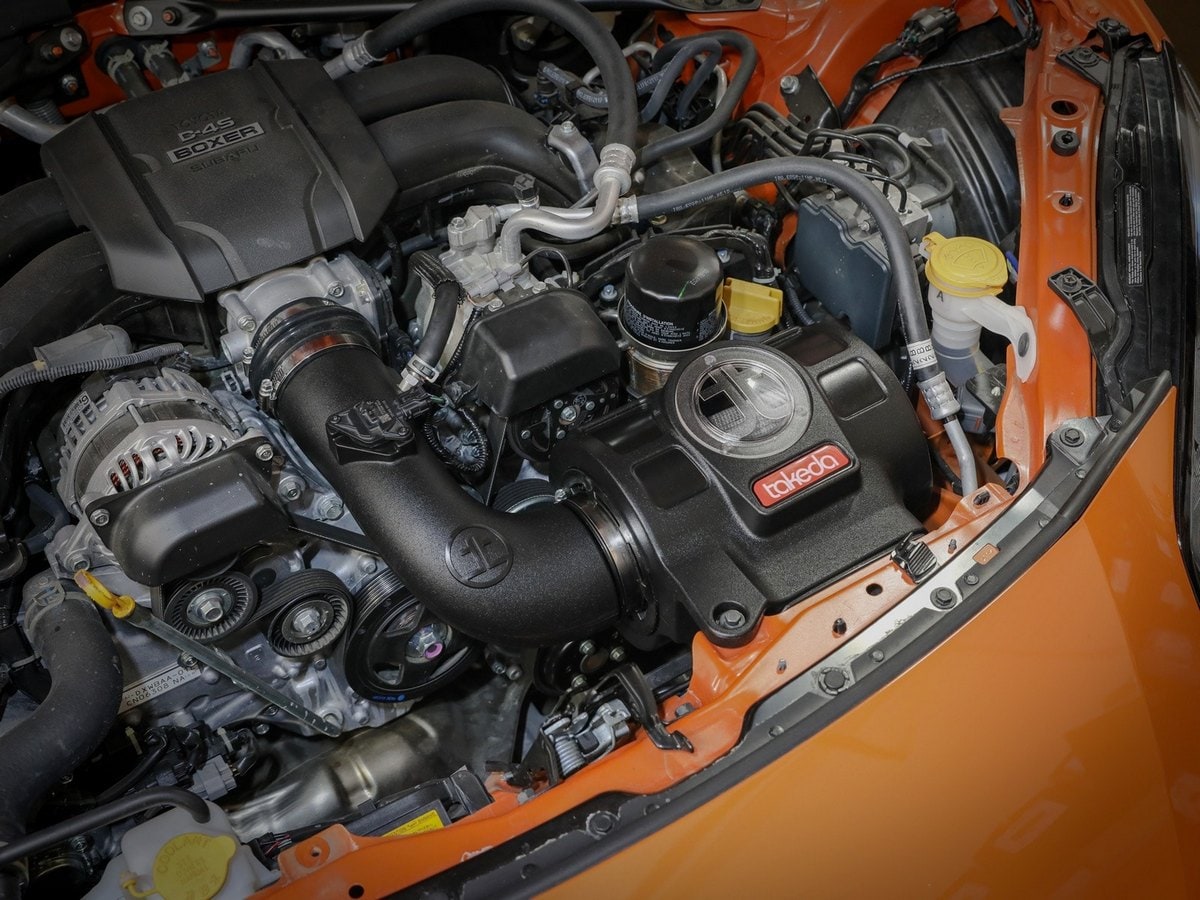 Система холодного впуска Takeda Momentum, с фильтром Pro DRY S для Toyota GR86/ Subaru BRZ 2022–2026 H4-2.4L, AFE Power — фото 3