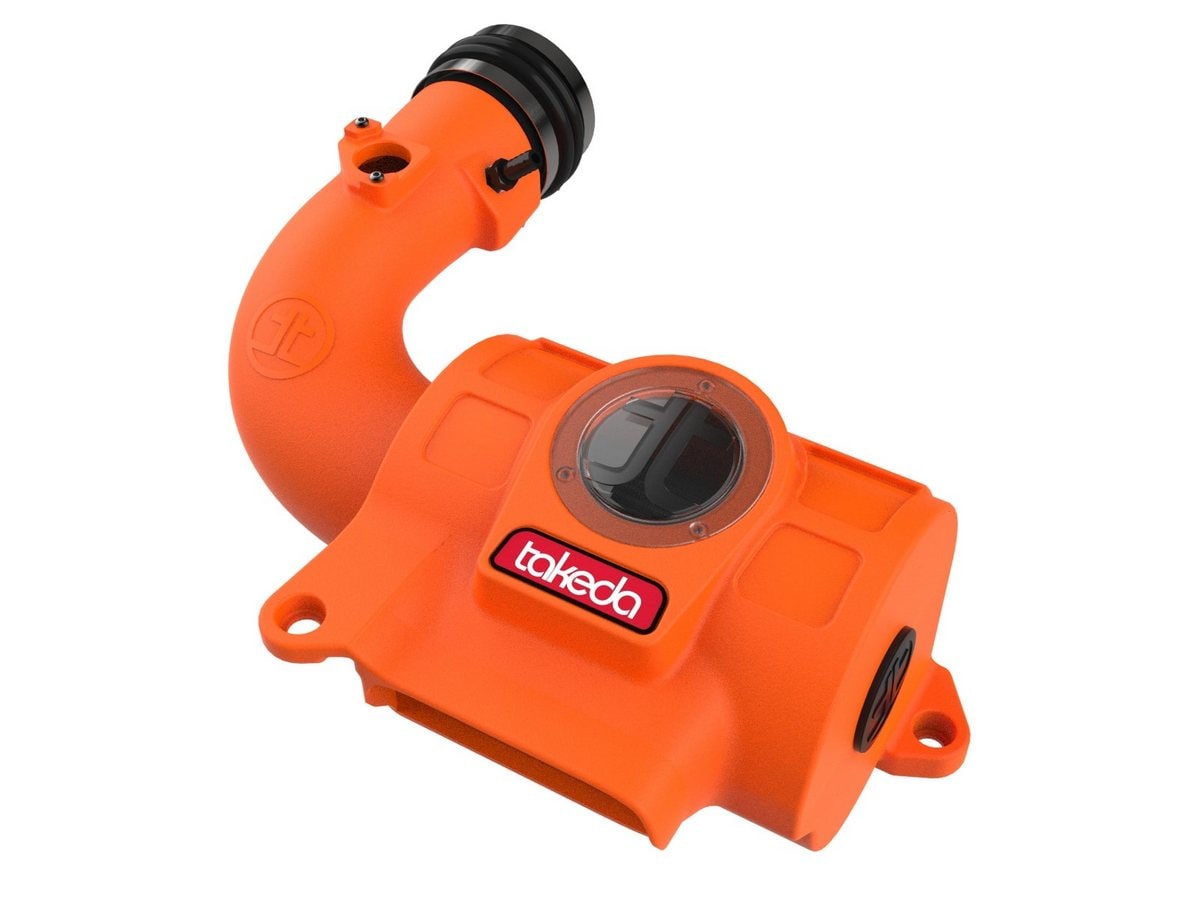 Система холодного впуска Takeda Momentum Orange Edition, с фильтром Black Pro 5R для Toyota GR86/ Subaru BRZ 2022–2026 H4-2.4L, AFE Power — фото 1