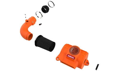 Система холодного впуска Takeda Momentum Orange Edition, с фильтром Black Pro 5R для Toyota GR86/ Subaru BRZ 2022–2026 H4-2.4L, AFE Power — фото 2