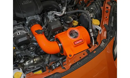 Система холодного впуска Takeda Momentum Orange Edition, с фильтром Black Pro 5R для Toyota GR86/ Subaru BRZ 2022–2026 H4-2.4L, AFE Power — фото 7