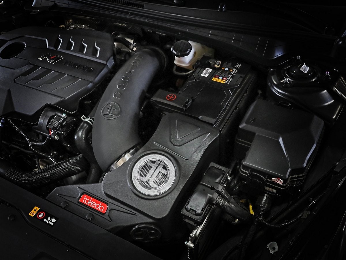Система холодного впуска Takeda Momentum, с фильтром Pro DRY S для Hyundai Elantra N 2022–2026 L4-2.0L (t), AFE Power — фото 3