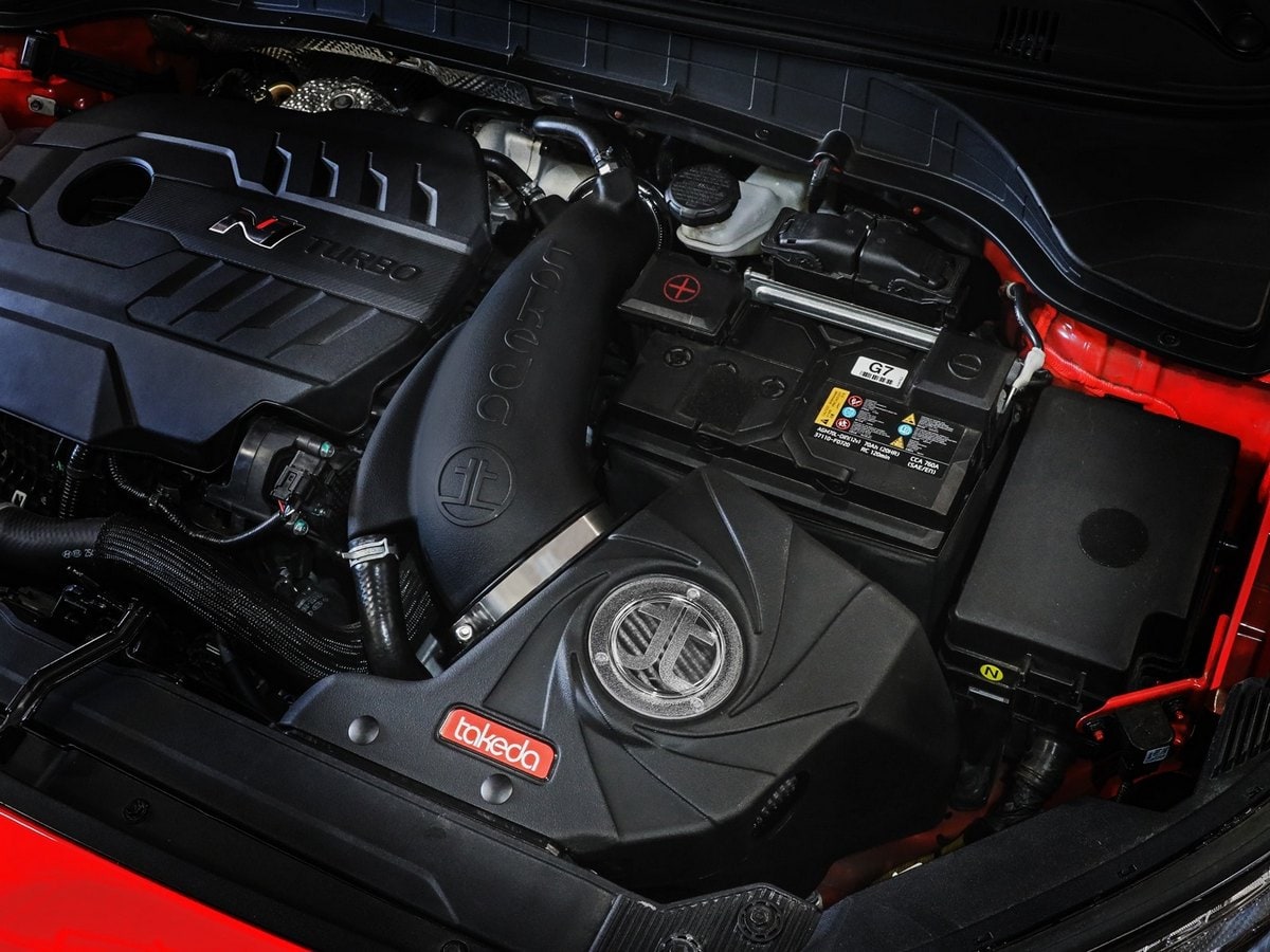 Система холодного впуска Takeda Momentum, с фильтром Pro DRY S для Hyundai Kona N 2022–2023 L4-2.0L (t), AFE Power — фото 3