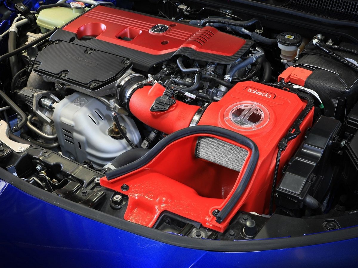 Система холодного впуска Takeda Momentum Red Edition, с фильтром Pro DRY S для Honda Civic Type R 2023–2026/ Acura Integra Type S 2024–2026 L4-2.0L (t), AFE Power — фото 3