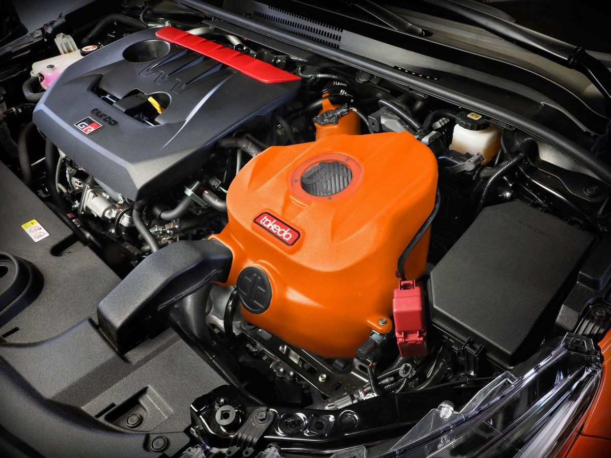 Система холодного впуска Takeda Momentum Orange Edition, с фильтром Pro DRY S для Toyota GR Corolla 2023–2026 L3-1.6L (t), AFE Power — фото 3