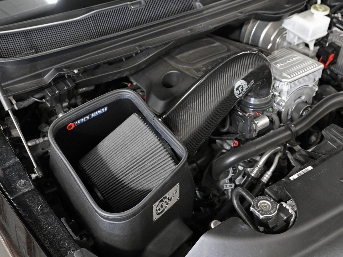 Система холодного впуска Track Series из углепластика, с фильтром Pro DRY S для RAM 1500 (DT) 2019–2026 V8-5.7L HEMI, AFE Power — фото 3