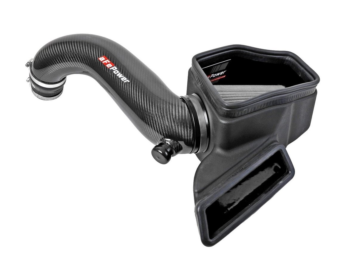 Система холодного впуска Track Series из углепластика, с фильтром Pro DRY S для Volkswagen Golf R 2015–2019 L4-2.0L (t), AFE Power — фото 4