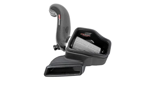Система холодного впуска Track Series из углепластика, с фильтром Pro DRY S для Volkswagen Golf R 2015–2019 L4-2.0L (t), AFE Power — фото 6