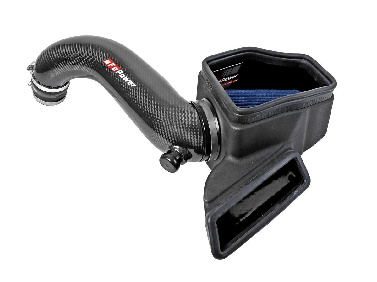 Система холодного впуска Track Series из углепластика, с фильтром Pro 5R для Volkswagen Golf R 2015–2019 L4-2.0L (t), AFE Power — фото 4