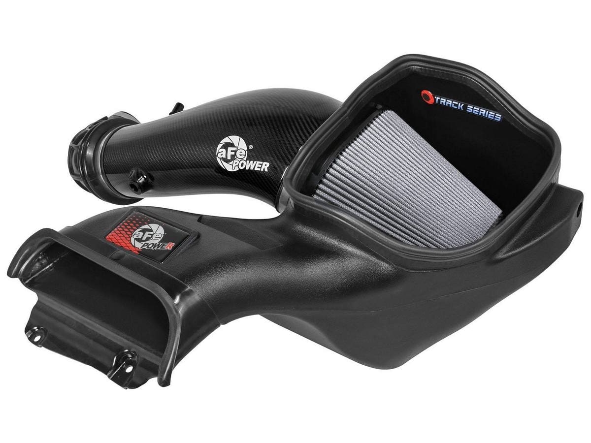 Система холодного впуска Track Series из углепластика, с фильтром Pro DRY S для Ford F-150 Raptor R 2023–2026 V8-5.2L (sc), AFE Power — фото 1
