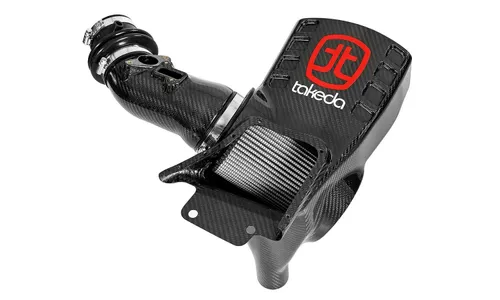 Система холодного впуска Takeda Black Series Momentum из углепластика, с фильтром Pro DRY S для Honda Civic Type R 2017–2021 L4-2.0L (t), AFE Power — фото 1