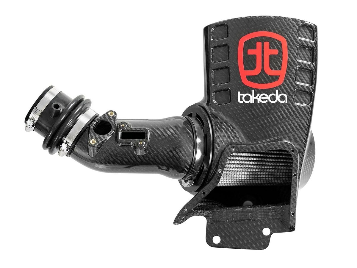 Система холодного впуска Takeda Black Series Momentum из углепластика, с фильтром Pro DRY S для Honda Civic Type R 2017–2021 L4-2.0L (t), AFE Power — фото 6