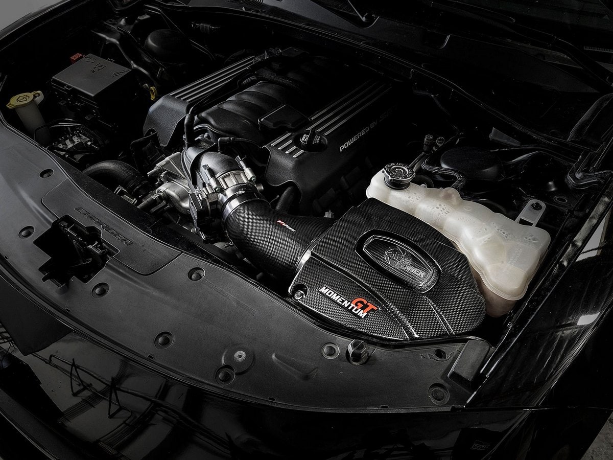 Система холодного впуска Black Series из углепластика, с фильтром Pro DRY S для Dodge Challenger/Charger/Chrysler 300 SRT8/SRT 2011–2023 V8-6.4L HEMI, AFE Power — фото 3