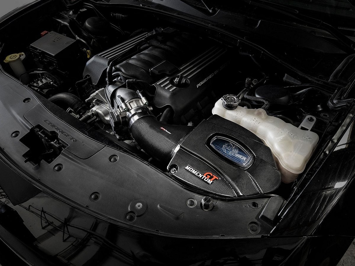 Система холодного впуска Black Series из углепластика, с фильтром Pro 5R для Dodge Challenger/Charger/Chrysler 300 SRT8/SRT 2011–2023 V8-6.4L HEMI, AFE Power — фото 3