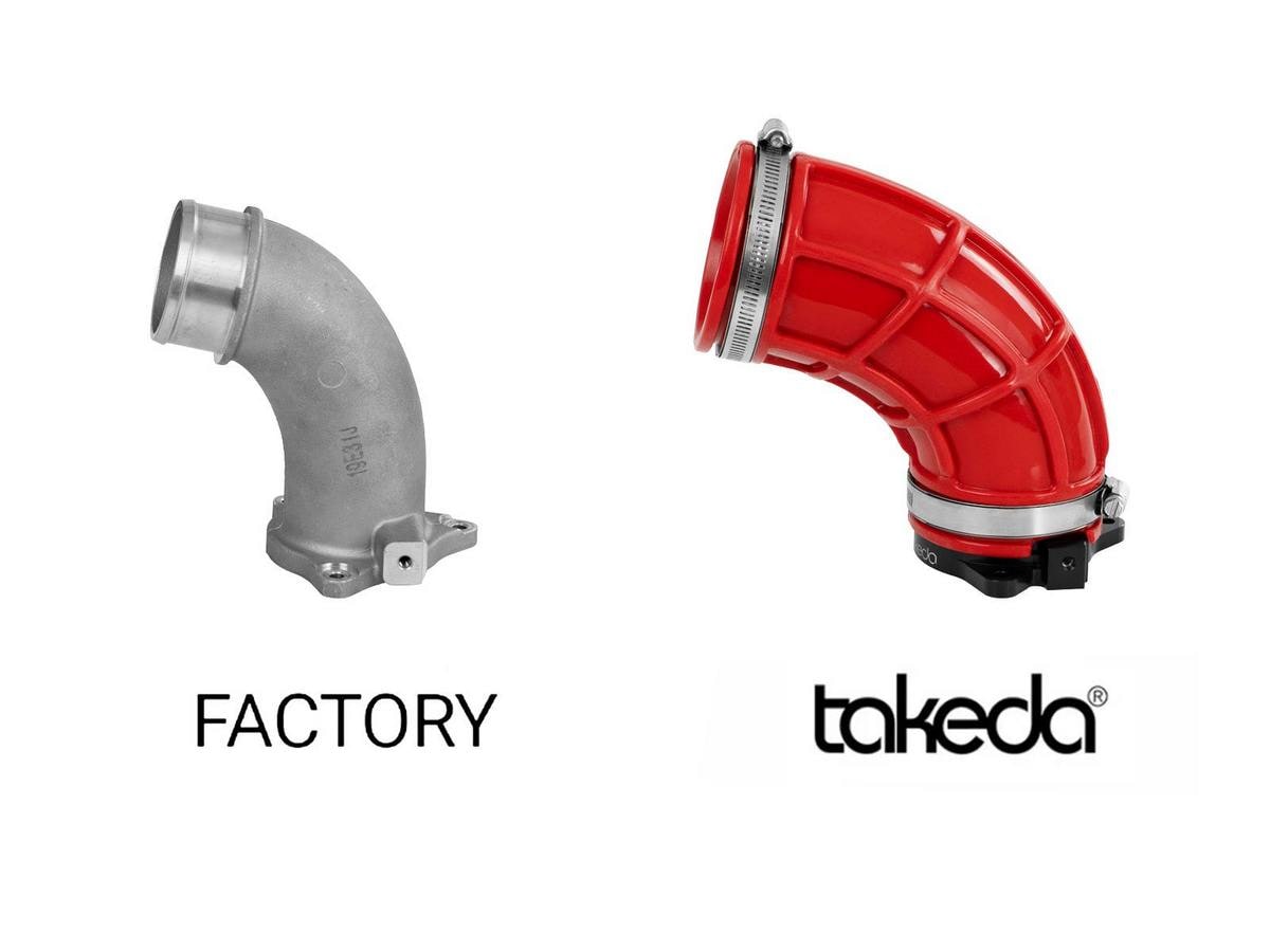 Входной патрубок турбокомпрессора Takeda для впуска Takeda, красный, AFE Power — фото 4
