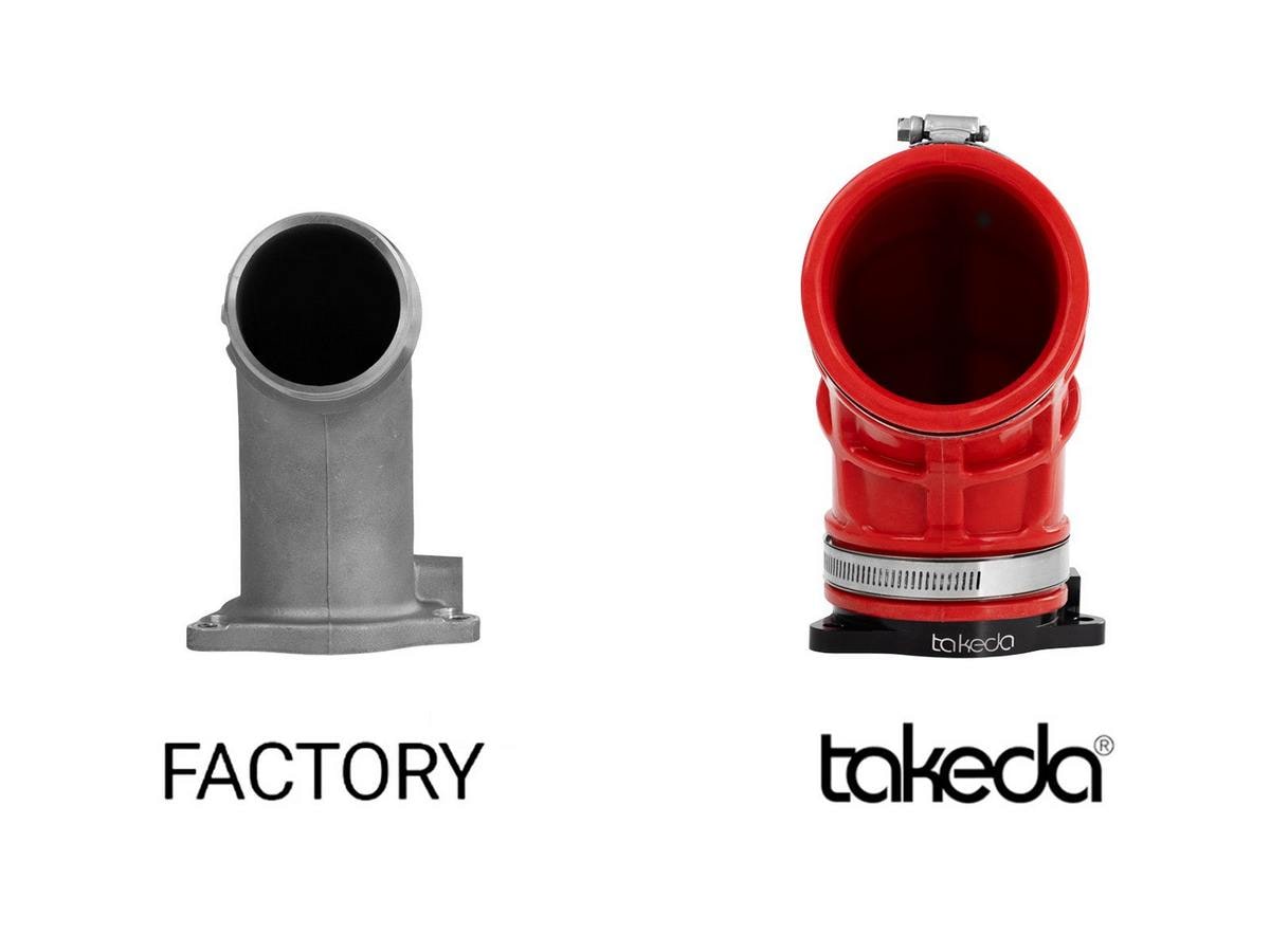 Входной патрубок турбокомпрессора Takeda для впуска Takeda, красный, AFE Power — фото 5