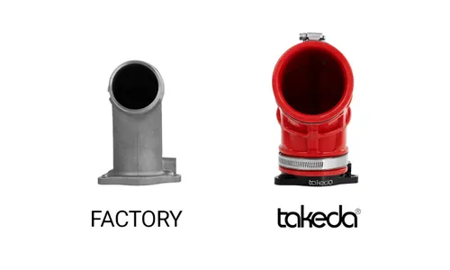 Входной патрубок турбокомпрессора Takeda для впуска Takeda, красный, AFE Power — фото 5