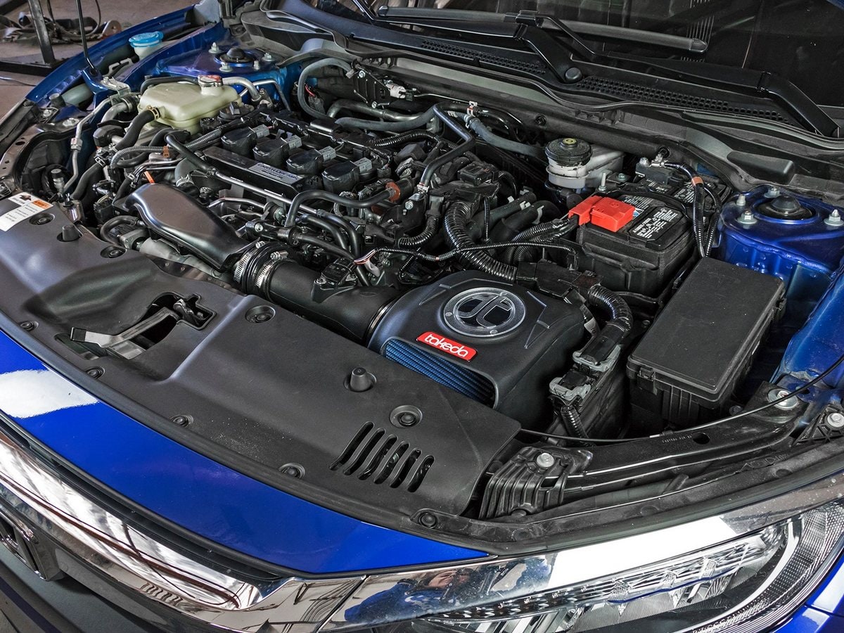 Система холодного впуска Takeda Momentum, с фильтром Pro 5R для Honda Civic 2016–2021 L4-1.5L (t), AFE Power — фото 2