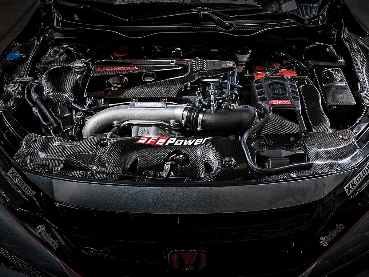 Система холодного впуска Takeda Momentum, с фильтром Pro DRY S для Honda Civic Type R 2017–2021 L4-2.0L (t), AFE Power — фото 3