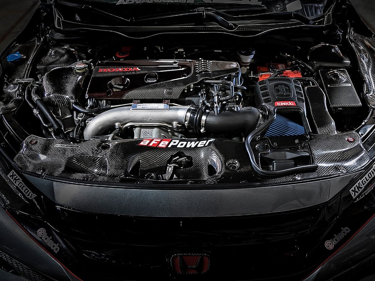 Система холодного впуска Takeda Momentum, с фильтром Pro 5R для Honda Civic Type R 2017–2021 L4-2.0L (t), AFE Power — фото 3