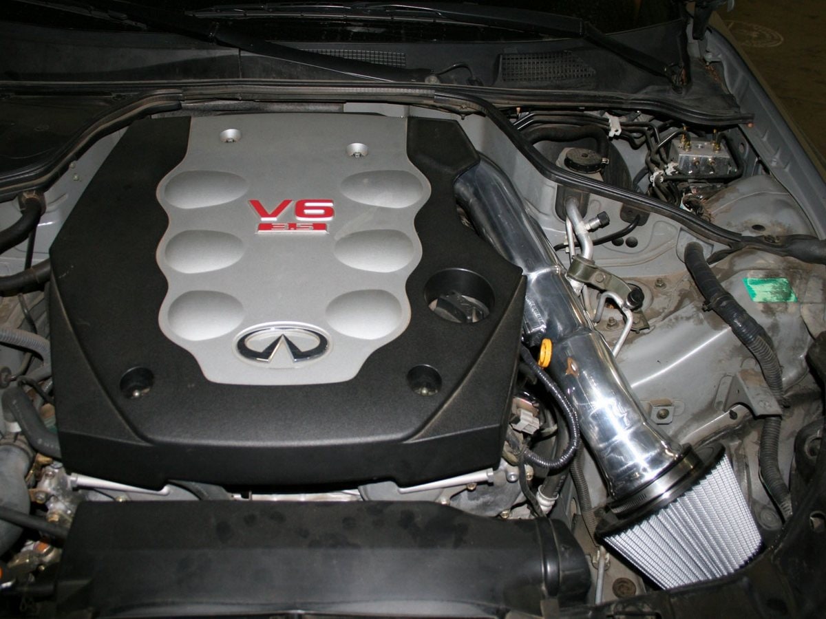 Система холодного впуска Takeda Stage-2, с фильтром Pro DRY S для Nissan 350Z 2003–2006 / Infiniti G35 (Coupe/Sedan) 2003–2007 / Infiniti FX35 2003–2008 V6-3.5L (VQ35DE), AFE Power — фото 2