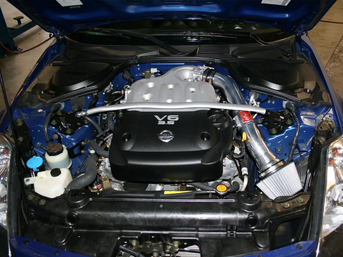 Система холодного впуска Takeda Stage-2, с фильтром Pro DRY S для Nissan 350Z 2003–2006 / Infiniti G35 (Coupe/Sedan) 2003–2007 / Infiniti FX35 2003–2008 V6-3.5L (VQ35DE), AFE Power — фото 2