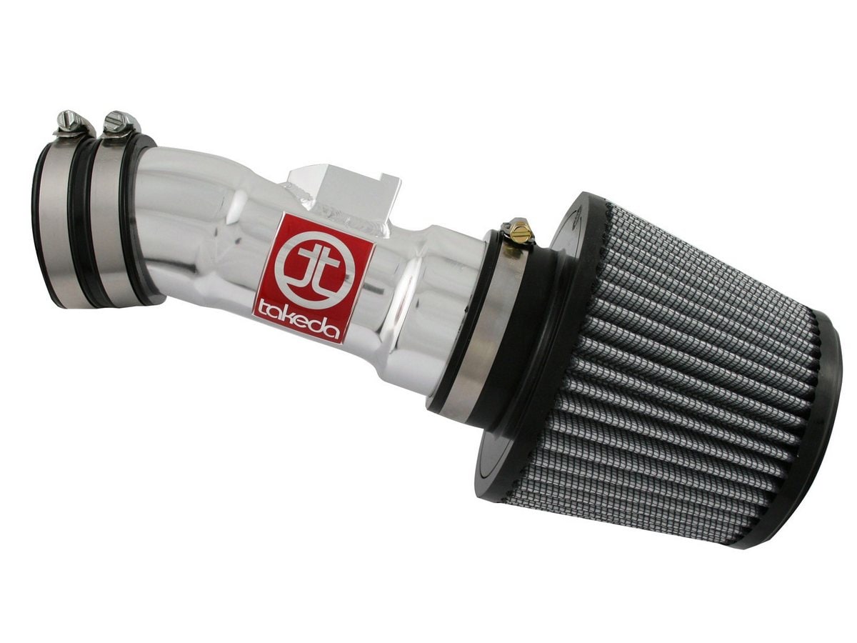 Система холодного впуска Takeda Stage-2, с фильтром Pro DRY S, полированное исполнение для Mazda 3 2004–2009 L4-2.0L/2.3L, AFE Power — фото 1