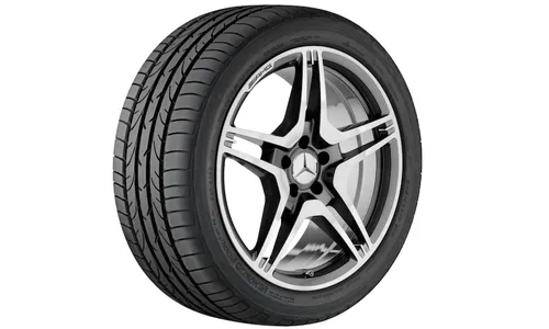 Колесный диск AMG 9,5J×19 ET52 для Mercedes-Benz C218/W212, задняя ось, титаново-серый — фото 1