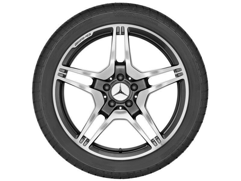 Колесный диск AMG 9,5J×19 ET52 для Mercedes-Benz C218/W212, задняя ось, титаново-серый — фото 3