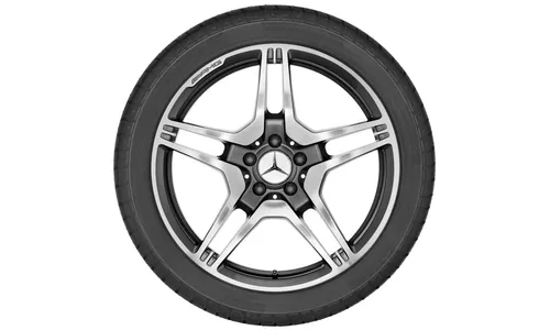 Колесный диск AMG 9,5J×19 ET52 для Mercedes-Benz C218/W212, задняя ось, титаново-серый — фото 3