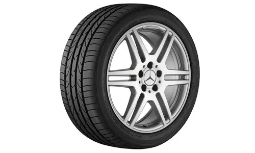Колесный диск AMG 9J×18 ET54 для Mercedes-Benz E-Class 212, задняя ось, серебристый, 6 двойных спиц — фото 1