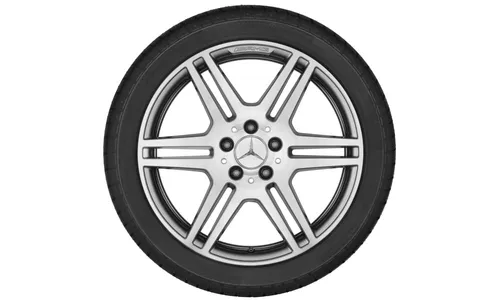 Колесный диск AMG 9J×18 ET54 для Mercedes-Benz E-Class 212, задняя ось, серебристый, 6 двойных спиц — фото 2
