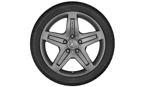 Колесный диск AMG 9,5J×19 ET50 для Mercedes-Benz G463/W463, передняя и задняя оси, титаново-серый, 5 спиц — фото 2