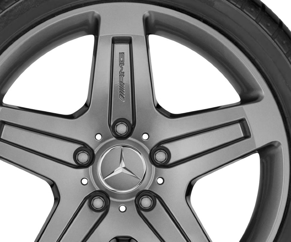 Колесный диск AMG 9,5J×19 ET50 для Mercedes-Benz G463/W463, передняя и задняя оси, титаново-серый, 5 спиц — фото 3