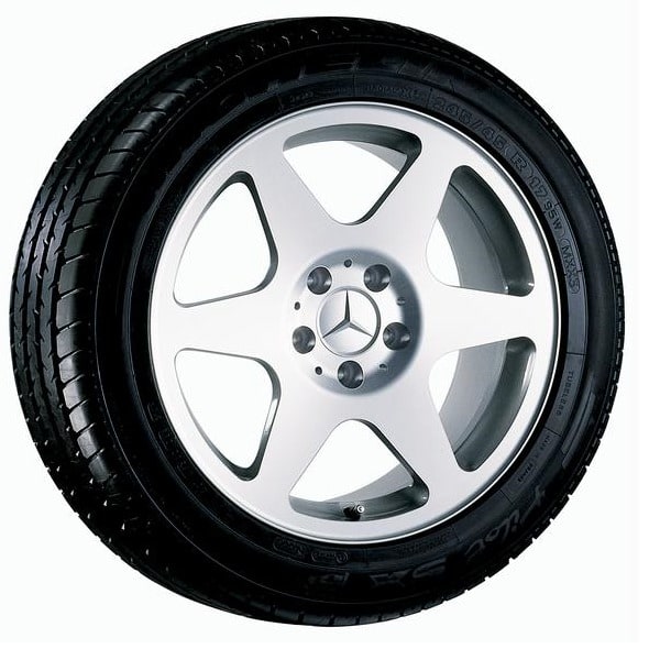 Колесный диск 8,25J×17 ET34 для Mercedes-Benz 190 W201 / E-Class 124 / SL R129, передняя и задняя оси, серебристый, Ceginus EVO II — фото 6