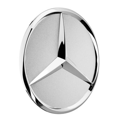 Центральный колпачок с объемной звездой, 70 мм, серебристый Sterling Silver, Mercedes — фото 2