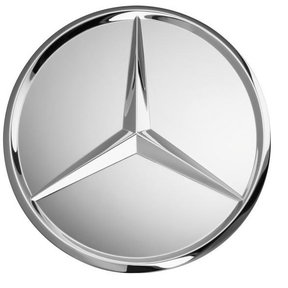 Центральный колпачок с объемной звездой, 70 мм, хром, Mercedes — фото 1
