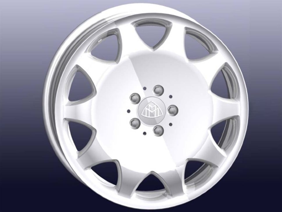 Колесный диск 8J×19 ET67 для Mercedes-Benz V240/W240, передняя и задняя оси, серебристый, 10 декоративных отверстий — фото 3