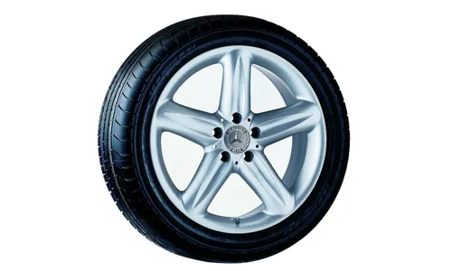 Колесный диск 8,5J×18 ET35 для Mercedes-Benz R230, передняя и задняя оси, серебристый — фото 1