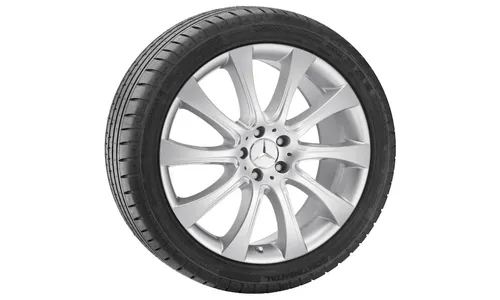 Колесный диск 8,5J×20 ET43 для Mercedes-Benz C216/W221, передняя и задняя оси, стерлингово-серебристый — фото 1