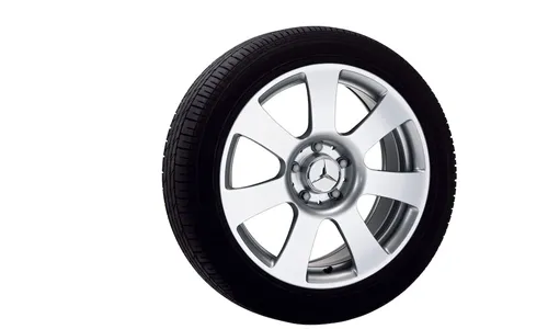 Колесный диск 8J×17 ET43 для Mercedes-Benz C216/W221, передняя и задняя оси, титаново-серебристый — фото 1