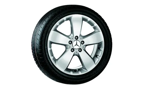 Колесный диск 8J×18 ET60 для Mercedes-Benz W164, передняя и задняя оси, титаново-серебристый, 5 спиц — фото 1